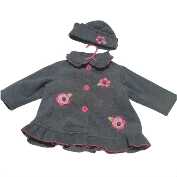 Girls coat & matching hat - Picture 1 of 5